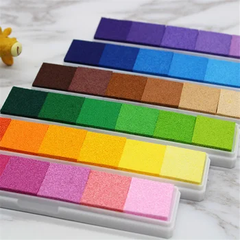 10 Culori de Moda Drăguț Bandă pe bază de Ulei Pentru DIY Meșteșug de Cauciuc Timbre De Cerneală Pad Material Lemn Cadou de Nunta de Hârtie de Imprimare Degetul