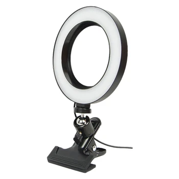10 Inch Selfie Inel de Lumina cu Clip Rotativ & Suport de Telefon pentru Machiaj Live Stream, LED-uri de Lumină Inel de Camera