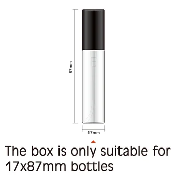 100 Buc/Lot sticla de Parfum cutie de ambalare este adecvat numai pentru 17x87mm sticle, cutie neagră și alb cutie