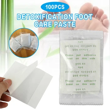 100buc Detoxifiere Detox Foot Patch-uri de Toxinele Corpului Slăbire Curățare pe bază de Plante Adeziv Bambus Oțet de Picioare de Îngrijire a Sănătății Tampoane