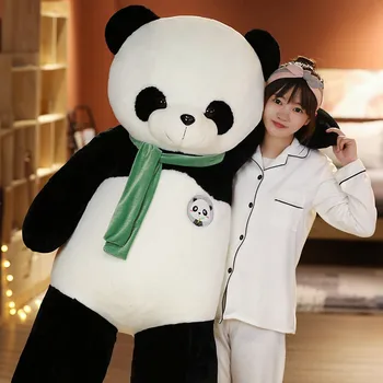 100cm Drăguț Copil Mare Eșarfă Urs Panda de Pluș Umplute de Animale Papusa Animale de Jucărie Perna de Desene animate Drăguț Păpuși Fete Iubitor de Cadouri