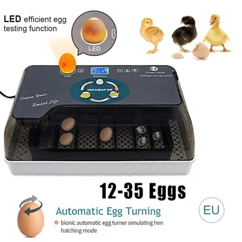 12 Oua Incubator UE/UK Plug Turner Automată Digitală Ferma de Rață Pui Hatcher Lumină LED-uri