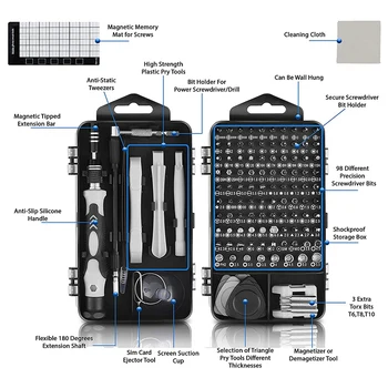 120 din 1 Surubelnite de Precizie Set Mini Șurubelniță Kit Set Electronices DIY Instrumente de Reparare Kit pentru Telefon, Laptop, Ceas