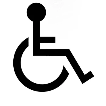 15*13.6 cm Handicap scaun cu Rotile Semn de Vinil Autocolant Muri Tăiat Decal Motociclete Suv-uri Masina Barei de protecție Fereastra Auto pentru Laptop Stilului Simbol