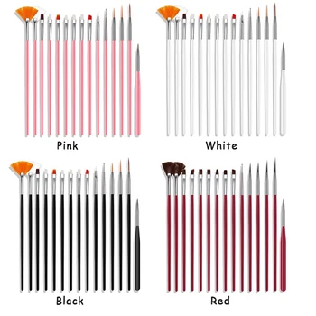 15 buc Gel UV Acrilic Nail Art Brush Tool Set de Unghii Perie de Linie Pentru Desen Stilou Punct de Design Pictura Stilou Manichiura Instrument