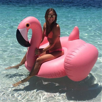 150CM 60 Inch Gonflabile Gigant Flamingo Piscinei Roz Plimbare-Pe Inel de Înot Adulți Copii Vacanta de Apă Jucării Partid Piscina