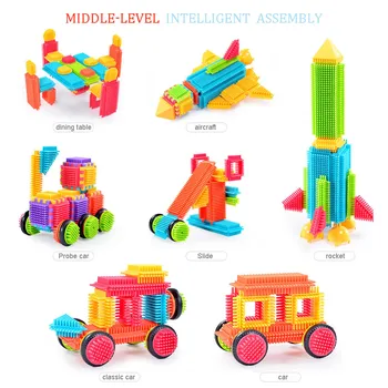 150pcs Construi Jucărie Peri Forma Blocuri 3d Puzzle Imaginația Construi Cu Mâna copil Copil Montessori Jucărie de Învățământ Jouet