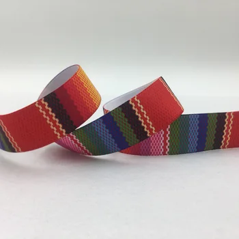 1Meter 25MM, 38MM Leopard Rainbow Stripe Flacără de Imprimare Bretele Elastice DIY Îmbrăcăminte Banda de Cauciuc Curea pentru Accesorii de Cusut