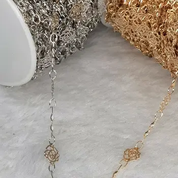 1Meter Cupru Colier Lanț Floare Lanț de Cablu Pentru a Face Bijuterii Componente Manual DIY Cercei Material Accesoriu Consumabile