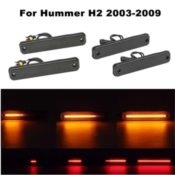 2/4 buc Fata Spate Normal/LED-uri Dinamice de poziție Laterale Repetor Lumini de Semnalizare Laterale Lumina Lămpilor Indicatoare Pentru Hummer H2 2003-2009