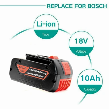 2 BUC 18V10000mAh Reîncărcabilă pentru Bosch 18V Acumulator Backup10.0A Portabil de Înlocuire BAT609 semnalizator+3A Încărcător de Baterie