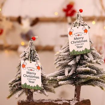 2 BUC de Anul Nou Pictate Creativ de Lemn Pandantiv DIY de Crăciun Copac Agățat Ornament Copii Cadou Petrecere de Craciun Decor Acasă Navidad Natal