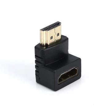 2 BUC HDMI de sex Masculin la HDMI de sex Feminin in Unghi Drept de 90 de Grade în Formă de L, Cablu Adaptor Versiunea 2.0 de sex Masculin la Feminin Adaptor Convertor