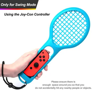 2 BUC NS Jucător de Tenis De Bucurie-con Controller ABS Mâner Racheta de Tenis Titularul Accesorii pentru Nintendo Comutator ACES Joc Roșu și Albastru