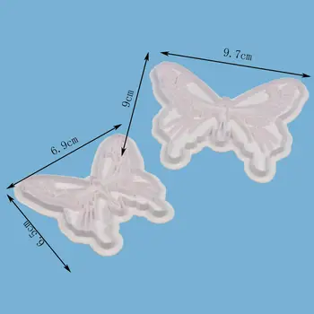 2 buc/set Fluture în Formă de Biscuit Tăiere Matriță de Ștanțare Die-Cut de Imprimare Mucegai 3D Cookie Desert Fondant de Copt Instrumente de Decorare