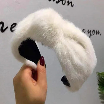 2020 Cadou De Crăciun Vintage Iarna Blana Artificiala De Păr Accesorii Femei Fete Nod Bentita Hairband Opaska Face Wlosow Opaski