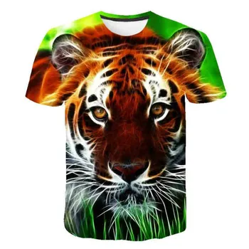2020 leu/tigru de imprimare băiat fată t-shirt anime 3d de imprimare hip-hop tricou animal print model de vara pentru copii îmbrăcăminte de sus