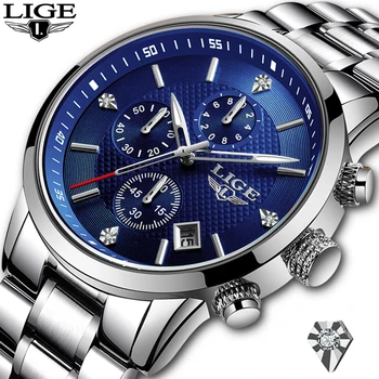 2020 LIGE Ceasuri Mens Top Brand de Lux din oțel Complet Impermeabil Ceas Elita de Afaceri de Moda Ceas Barbati Ceas Relogio Masculino+Cutie