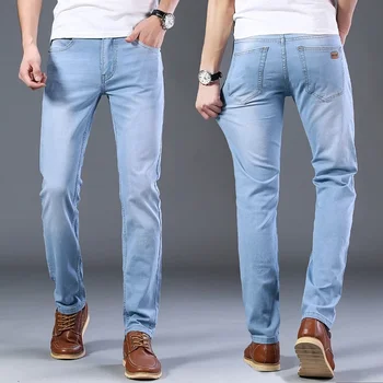 2020 sulee te de Brand de Top Stil Clasic Oameni Ultra-subțire de Blugi Business Casual bleu Bumbac Stretch Blugi de sex Masculin Brand Pantaloni