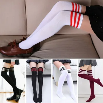 2020 Tendință De Moda Japoneză Ciorapi De Bumbac Casual Coapse Mai Mare Decât Genunchii Cu Dungi Șosete Fete Femei Mult Șosete Până La Genunchi