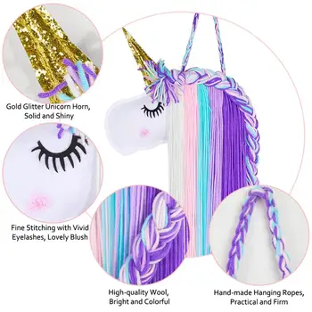 2020 Unicorn Arcuri de Depozitare Centura pentru Fata Clip de Păr Cuier Barrette Hairband Agățat de Perete Organizator Benzi Suport Accesorii de Par