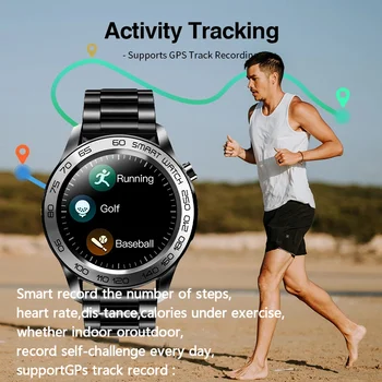 2021 Ceas Inteligent Bărbați Pedometru Ceasuri GPS Tracker de Fitness Complet Tactil Sport Temperatură rezistent la apa Smartwatch Pentru Android IOS