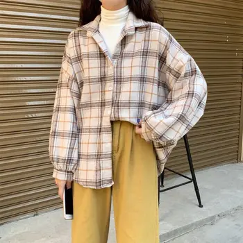 2021 Femei Blusas de Turn-down Guler Camasi Carouri Batwing mâneci Largi Uza Harajuku Femei Tricou Casual Streetwear
