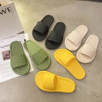 2021 Femei Grosime Platforma Papuci de Plajă de Vară Eva Talpa Moale Slide Sandale de Agrement Bărbați Doamnelor Interioară, Baie Anti-alunecare Pantofi