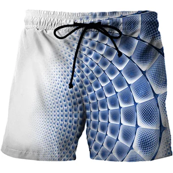 2021 Moda model Geometric 3D printe pantaloni scurți de plajă Masculin bărbați pantaloni scurți de bord Anime scurt pantaloni iute uscat streetwear scurt homme