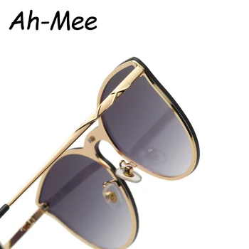 2021 Noi Cay Ochi Lady Supradimensionat fără ramă Cateye ochelari de Soare Femei Bărbați Cadru din Aliaj de Ochelari de Lux Gradient de Ochelari de Soare Femei UV400