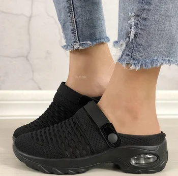 2021 Noi Femei Pantofi Casual Crește Perna Sandale Non-alunecare Platforma Sandale Femei ochiurilor de Plasă Respirabil Sandalias Zapatillas Mujer