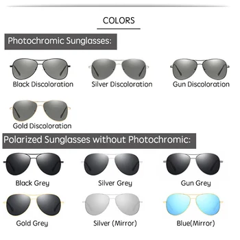 2021 Noi Fotocromatică ochelari de Soare Polarizat Cameleon Decolorare de Conducere a aviației ochelari de Soare pentru barbati femei UV400 cadru metalic