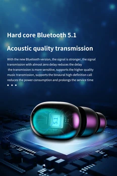 2021 Noi TWS Bluetooth Wireless Căști HIFI 9D Stereo de Reducere a Zgomotului Căști Sport rezistent la apa Touch Control Căști FIERBINTE