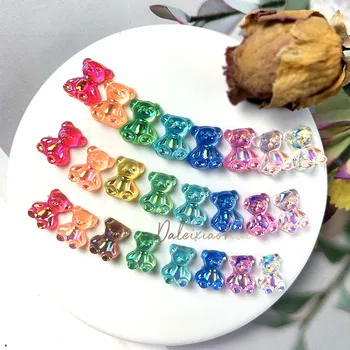 20buc/lot Manichiura Poarte Bijuterii Aurora magie de culoare Paiete tridimensionale mucegai ursul Japonez decorarea unghiilor amestecat