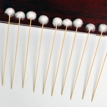 2Pc Pene de Gâscă Earpick Wax Remover Chiuretă Adult Mâner de Bambus Ureche Sape Instrumente Lingura Aspirator Stick de Îngrijire a Sănătății