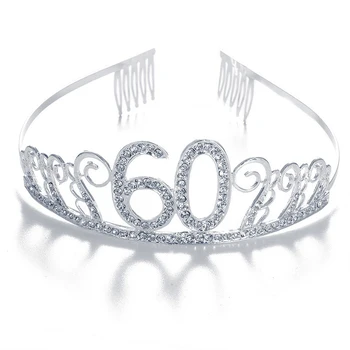 30 40 50 Petrecere Decoratiuni Adult Cristal Stras Tiara Printesa Coroana Bentițe Accesorii Fericit De 30 De Ani Decor