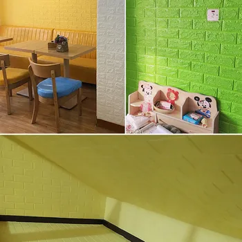 3D Continuă Zid de Cărămidă Autocolante Auto-adeziv Tapet Autocolant Impermeabil DIY Home Decor Autocolant Spuma Tapet de Perete Decalcomanii