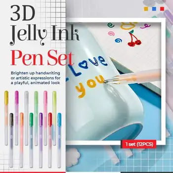 3D Lucioasă Jeleu de Cerneală Stilou Bine-Gel-Pen Suplimentar de Birou-Oferta Cadou Semnătura de Promovare Rapid-Uscat Școală Lichid de Birou Rapid-Uscat Mandat