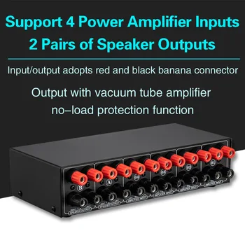 4 în 2 pasiv amplificator de putere difuzor de selecție comutator comutator difuzor splitter comparator nici o pierdere de calitate a sunetului