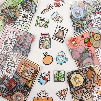 40 de Tipuri de Alimente Serie Set Autocolante de Desene animate Drăguț Jurnal Album Papetărie Autocolant Decorativ Colaj DIY Scrapbooking