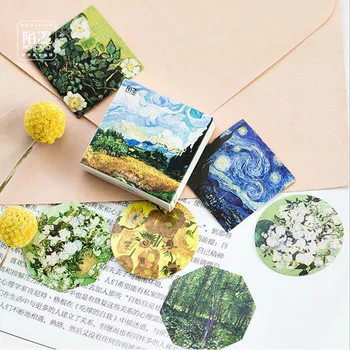 45 de păr / pachet îndeplinește Van Gogh, recreează clasic autocolante decorative albume foto, jurnale cutii decorative Bao Wenju