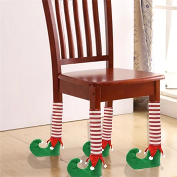 4BUC Moș Crăciun Elasticitatea Masă, Scaun Picioarele Ciorap Maneca Acoperi Podeaua Protector de Crăciun Diy Decorare de Cadouri Șosete