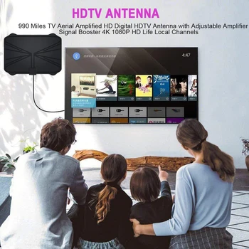 4K, 1080P HDTV, STB Antena TV Cu Amplificate Impuls HD Digitale de Interior Antene TV 25dBi Mare Câștig Cu 65-100 Gama de Mile