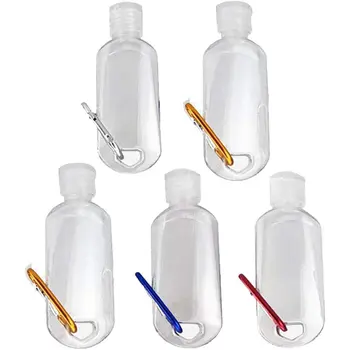 50ml Portabil Dezinfectant Sticla Transparent Gol Reîncărcabile Sticla de Plastic de Călătorie Camping Recipient de Culoare Aleatorii Carabină