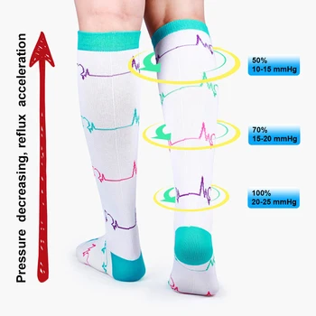 58 Stiluri Bărbați Femei Șosete De Compresie Presiunea Nursing Volte Sport Tub Unisex Funcționare În Aer Liber Ciclism Mult Presiunea Ciorapi