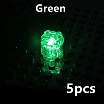 5pcs 2x2 punct de Lumină LED-Up Accesorii Colorate Clasic de Caramida Educație Emițătoare de Lumină Compatibil cu leduo Blocuri Copil