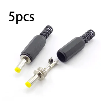 5pcs 4.0 mm*1.7 mm DC Plug de sex Masculin Electrică Priză de Putere Conector Jack de Sudare Audio DIY Piese Cap Galben