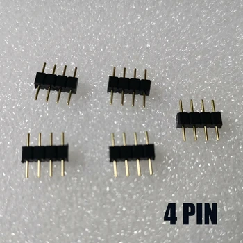 5pcs 4 Pin RGB Conector Adaptor 4pin Ac tip Masculin Dublu Pentru RGB/RGBW 5050 3528 LED-uri Benzi de lumină LED-uri Accesorii