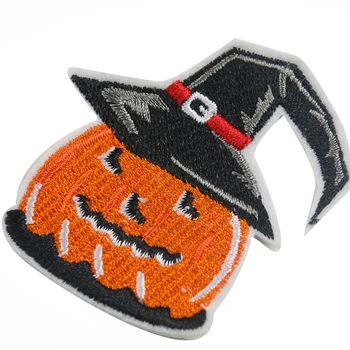 5PCS Halloween Dovleac Patch-uri de Broderie Aplici Haine Autocolante Fantomă Îmbrăcăminte Insigna Pictograma de Desene animate de Fier de pe Îmbrăcăminte Accesorii