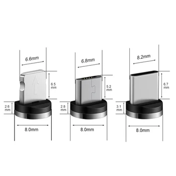 5PCS Magnetic Cablu mufa Micro USB de Tip C Rapida Cablu de Încărcare Pentru iPhone Xiaomi Telefon Mobil Încărcător Adaptor Magnet Cablul de Sârmă